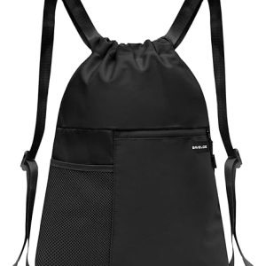 Multipurpose Cinch Sack Backpack - Black